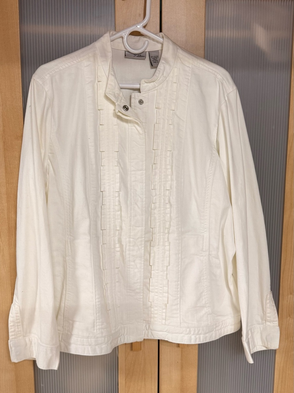 Chico's Cream Bomber Jacket